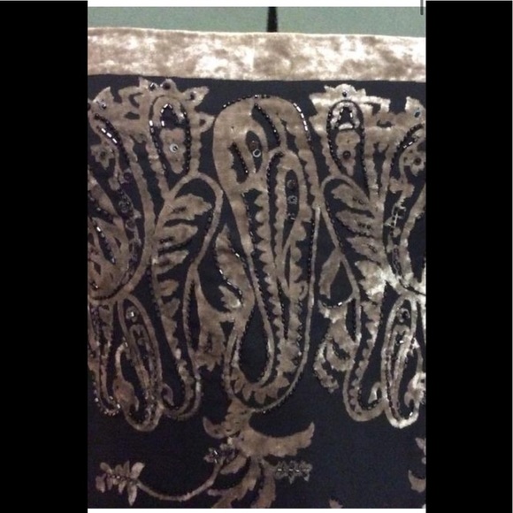 KAY UNGER Embellished Beaded Chiffon Velvet Dress - Picture 4 of 16